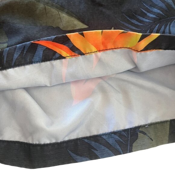 QUICKSILVER‎ Board Shorts Mens 34 Black Blue Orange Swim Trunks - Picture 6 of 12